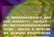 （注，根据您提供的原标题进行优化，确保核心信息一致且更具吸引力），充值40万点券=一辆车？揭秘天价游戏消费背后的玩家心理博弈，优化理由，，具象化冲击，用一辆车替代抽象数字，强化金钱感知，触发读者对价值的直观对比。，悬念升级，以天价消费替代原提问，直接点明事件争议性，心理博弈比解析更突出冲突感。，平台适配，标题结构符合社交媒体传播规律（数字对比+悬念+领域关键词），适合游戏/社会新闻类平台。，（若需其他风格标题，可补充说明具体使用场景，如短视频/论坛/新闻等）