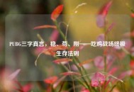 PUBG三字真言，稳、苟、刚——吃鸡战场终极生存法则