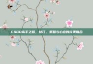CSGO高手之路，技巧、策略与心态的完美融合