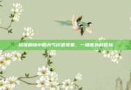越狱剧情中的天气闪退现象，一场意外的冒险