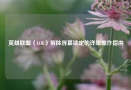 英雄联盟（LOL）解除屏幕锁定的详细操作指南