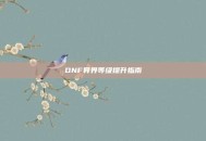 DNF异界等级提升指南