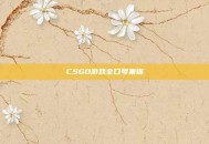 CSGO游戏全口号集锦
