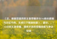 （注，根据您提供的王者荣耀评分79.8核心数据与讨论方向，生成以下精准标题），建议，，79.8分的王者荣耀，国民手游的荣耀刻度与争议空间