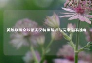 英雄联盟全球服务区特色解析与玩家选择指南