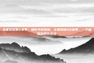 王者荣耀第8赛季，暗影中的荣耀，王者荣耀S8赛季，一个被低估的转折点