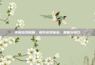 掌握游戏时间，提升游戏体验，策略与技巧