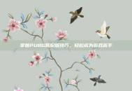 掌握PUBG低配版技巧，轻松成为游戏高手