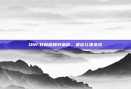 DNF好感度提升指南，最佳礼物选择