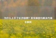 为什么上不了长沙绿牌？常见原因与解决方案全解析