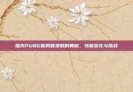 探究PUBG服务器负载的奥秘，性能优化与挑战