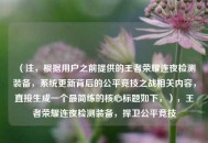 （注，根据用户之前提供的王者荣耀连夜检测装备，系统更新背后的公平竞技之战相关内容，直接生成一个最简练的核心标题如下，），王者荣耀连夜检测装备，捍卫公平竞技