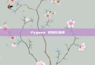 Pygame 初始化指南