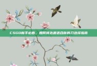 CSGO新手必看，如何挑选最适合你的刀选择指南