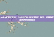 pubg更新无网络，PUBG更新卡在无网络？别慌，这篇自救指南帮你重回战场