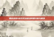 黑道圣徒4游戏无法启动问题分析与解决