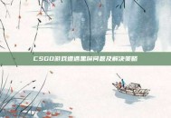 CSGO游戏遭遇黑屏问题及解决策略