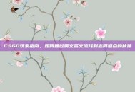 CSGO玩家指南，如何通过英文名交流找到志同道合的伙伴