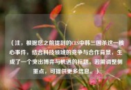 （注，根据您之前提到的CES中韩三国杀这一核心事件，结合科技领域的竞争与合作背景，生成了一个突出博弈与机遇的标题。若需调整侧重点，可提供更多信息。）