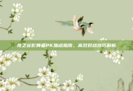 龙之谷影舞者PK加点指南，高效对战技巧解析
