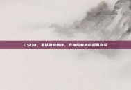 CSGO，全队语音协作，无声胜有声的团队默契