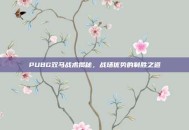 PUBG双马战术揭秘，战场优势的制胜之道