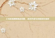C9剑圣刷图加点攻略，高效升级与技能优化指南