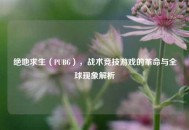 绝地求生（PUBG），战术竞技游戏的革命与全球现象解析
