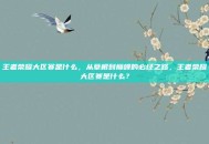 王者荣耀大区赛是什么，从草根到巅峰的必经之路，王者荣耀大区赛是什么？