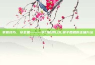 掌握技巧，安全第一——学习使用LOL猴子甩棍的正确方法