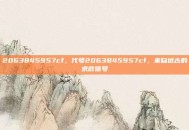 2063845957cf，代号2063845957cf，来自远古的求救信号