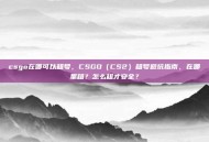 csgo在哪可以租号，CSGO（CS2）租号避坑指南，在哪里租？怎么租才安全？