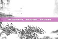 DNF双开同步技巧，提升游戏体验，享受双倍乐趣