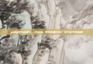 pubg可以在哪儿，PUBG 可以在哪儿玩？全方位平台指南