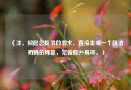 （注，根据您提供的需求，直接生成一个简洁明确的标题，无需额外解释。）