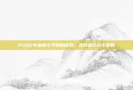 PUBG中速度与平衡的探索，寻找最佳战斗策略
