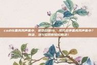 cod16麦克风声音小，使命召唤16，现代战争麦克风声音小？别急，这5招帮你轻松解决！
