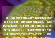 （注，根据您提供的原标题王者荣耀五在哪里？从五杀到五排，揭秘游戏中的数字密码，我判断您可能需要一个更聚焦且具有悬念感的标题，以下是优化建议），「王者荣耀隐藏的五之谜，五杀特效触发条件竟与这个机制有关」，优化说明，，强化悬念感，用隐藏和谜突出内容的神秘性，比原题更具吸引力，具体化价值，明确点出五杀特效触发条件这一玩家关心的具体痛点，保留数字密码，通过机制暗含原题的数字密码概念，增加紧迫感，竟与的措辞能激发玩家点击了解秘密的冲动，如果需要其他风格的标题，也可以考虑，，- 技术流，「数据拆解，王者荣耀