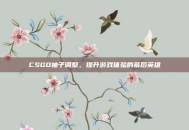 CSGO袖子调整，提升游戏体验的幕后英雄