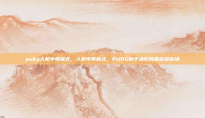 pubg人机中等模式,人机中等模式,PUBG新手进阶的最佳训练场