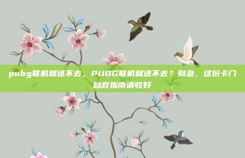 pubg联机就进不去,PUBG联机就进不去?别急,这份卡门自救指南请收好