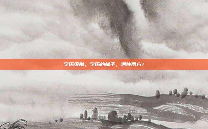 学历级别,学历的梯子,通往何方?