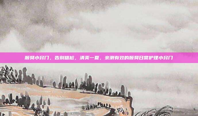 腋臭小窍门,告别尴尬,清爽一夏,亲测有效的腋臭日常护理小窍门