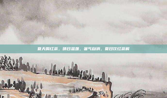 夏天喝红茶,晴日温盏,暑气自消,夏日饮红茶解