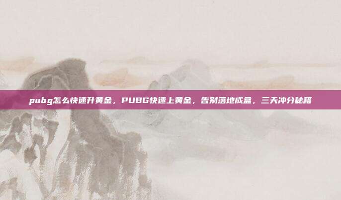 pubg怎么快速升黄金,PUBG快速上黄金,告别落地成盒,三天冲分秘籍