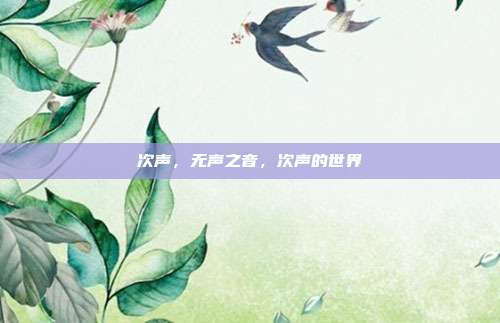 次声,无声之音,次声的世界