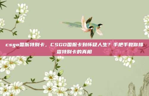 csgo国服特别卡,CSGO国服卡到怀疑人生?手把手教你排查特别卡的真相