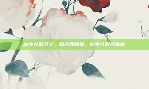 新生儿取名字,赐名如赐福,新生儿取名指南