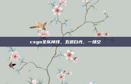 csgo全队掉线,五道白光,一场空