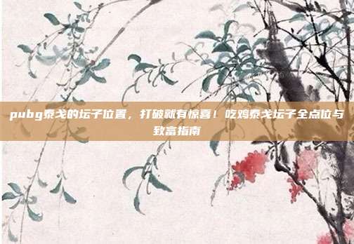 pubg泰戈的坛子位置,打破就有惊喜!吃鸡泰戈坛子全点位与致富指南